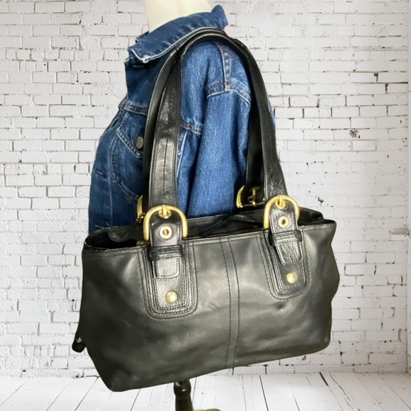 Coach Soho Buckle Satchel Black with Gold Hardware - Picture 5 of 15